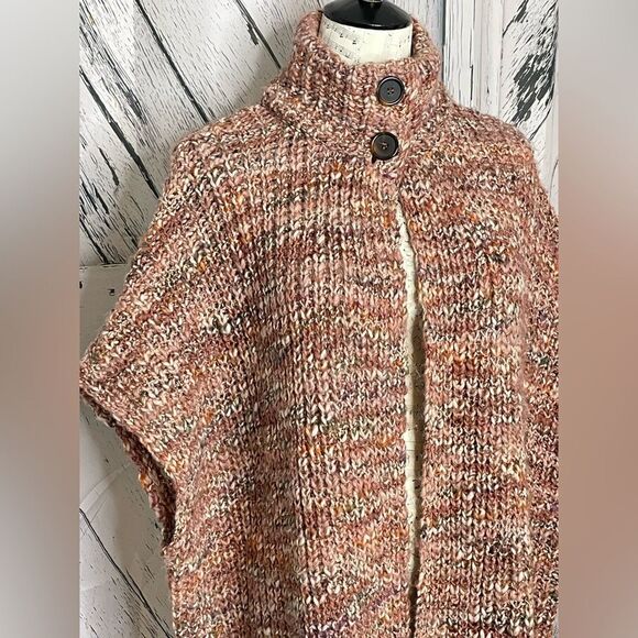 Anthropologie Elsamanda Wool Blend Oversized Sweater Poncho OS - Picture 2 of 7